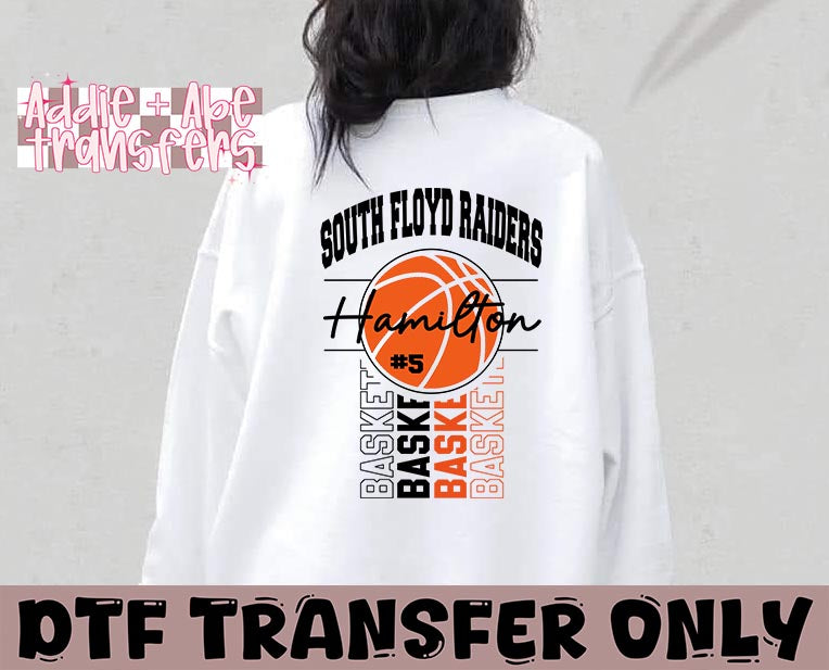 Custom Basketball DTF Transfer