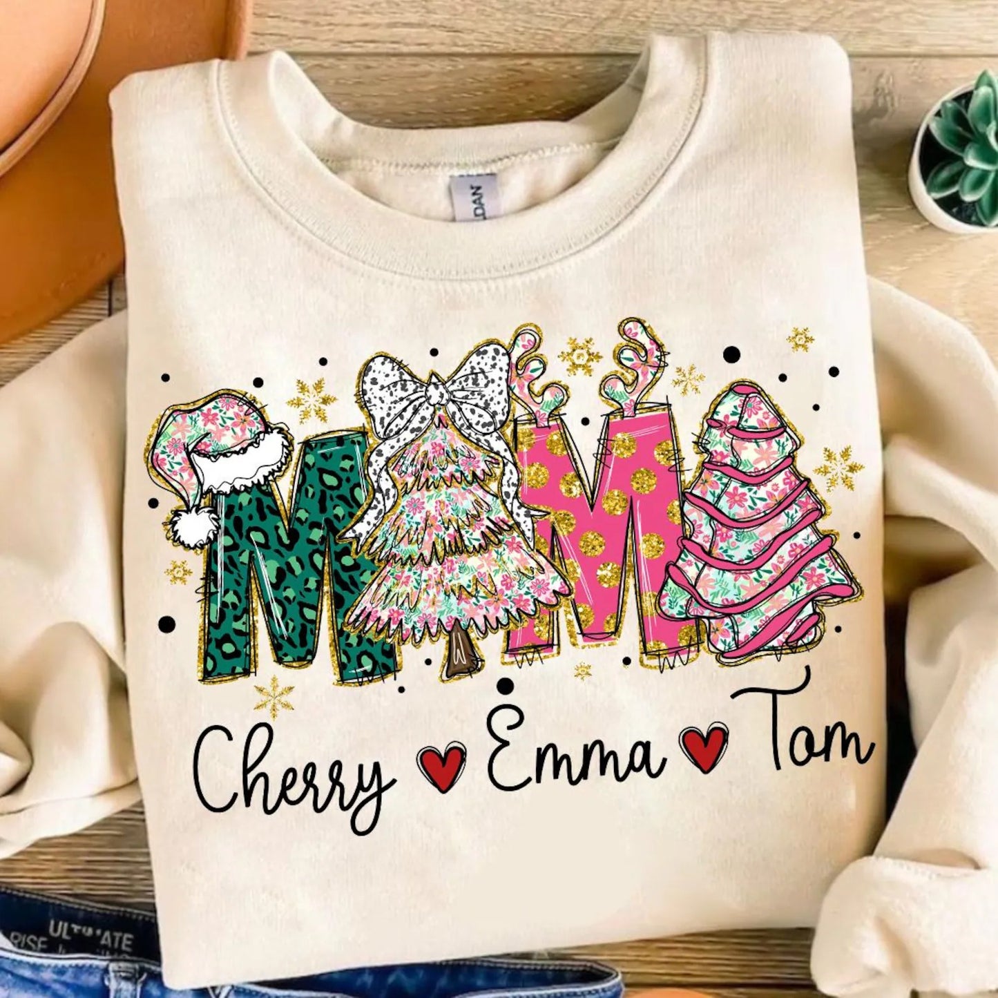 Mama Custom Christmas DTF Transfer