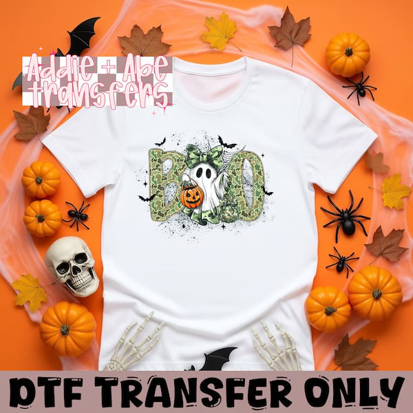 Camo Boo Girls Halloween DTF