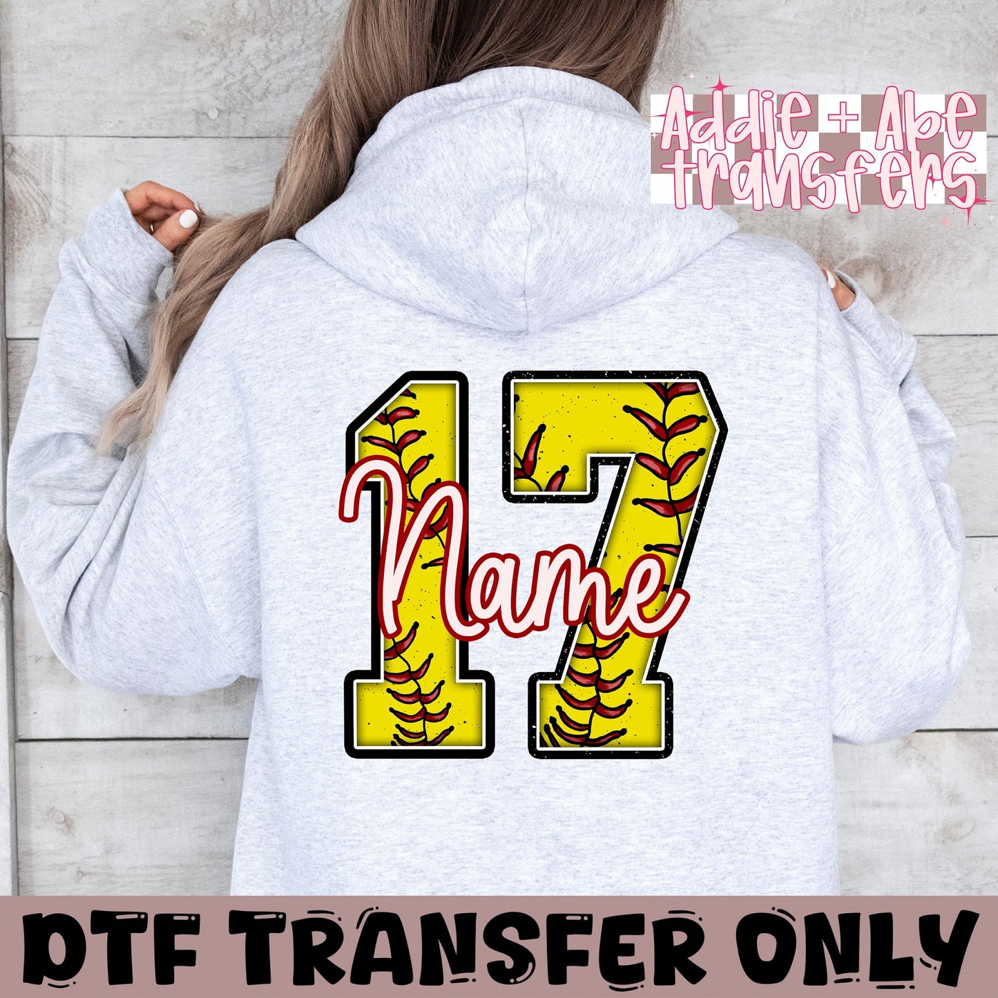 Softball Personalized DTF Transfer