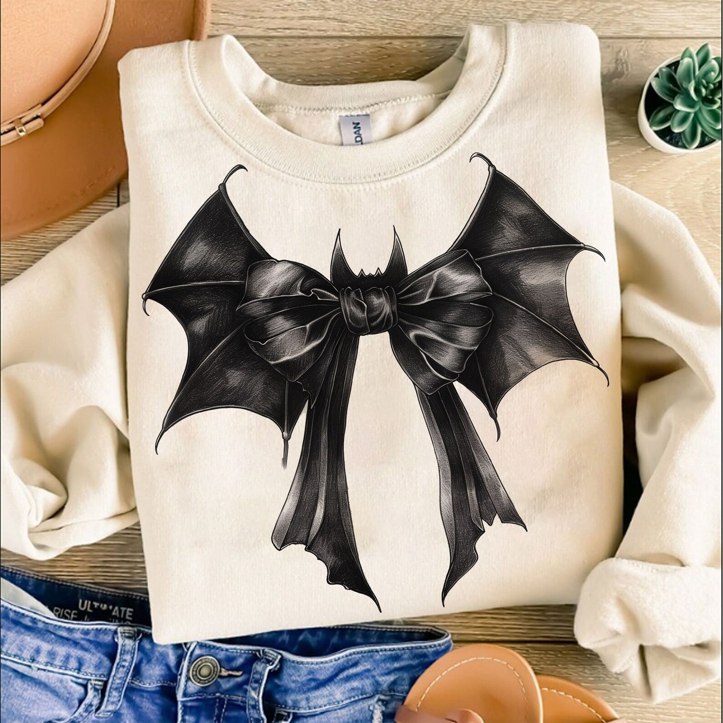 Halloween Bat Bow DTF Transfer