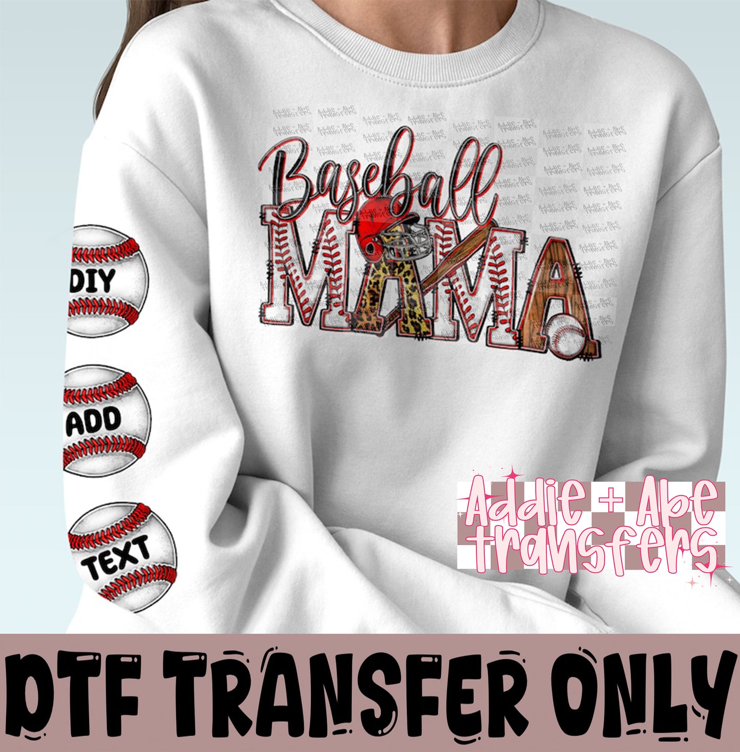 Baseball Mama Custom DTF Transfer