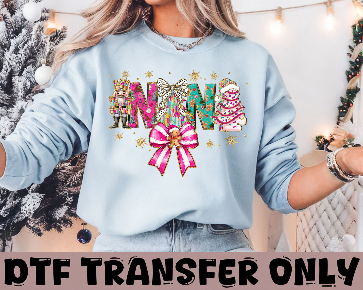 Nana Christmas DTF Transfer
