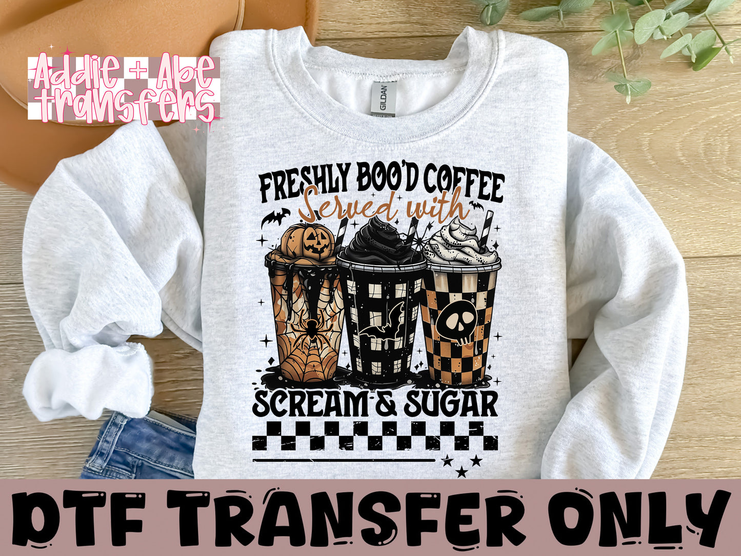 Freshly Boo'd Coffee DTF Transfer