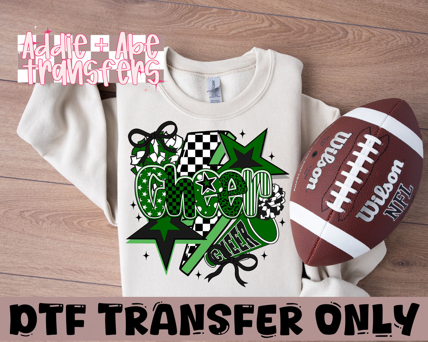 Green Cheer DTF Transfer