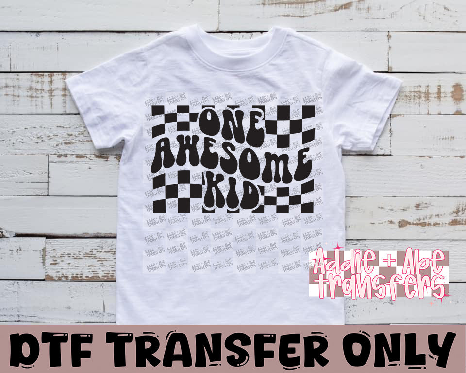 One Awesome Kid DTF Transfer