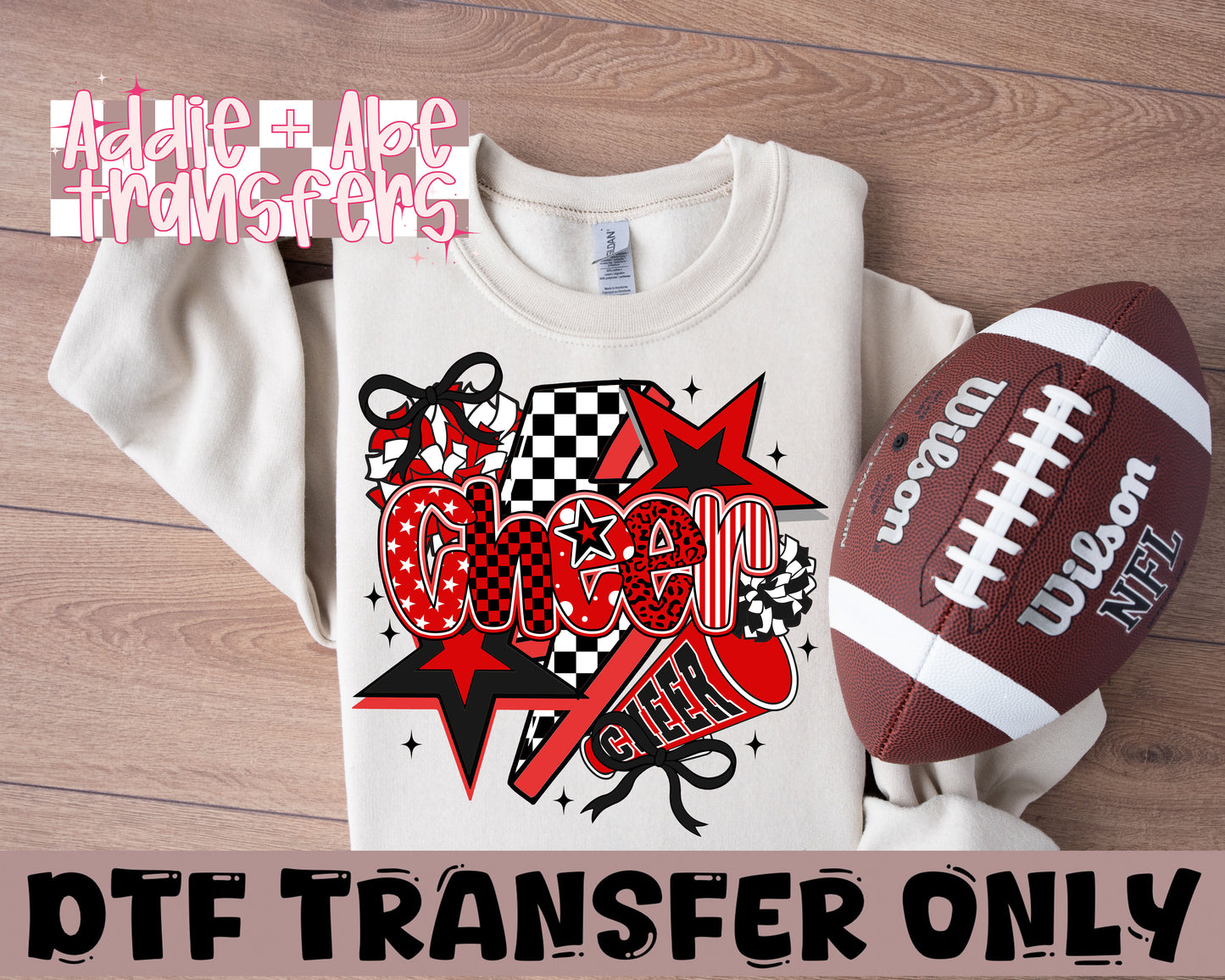 Red Cheer DTF Transfer