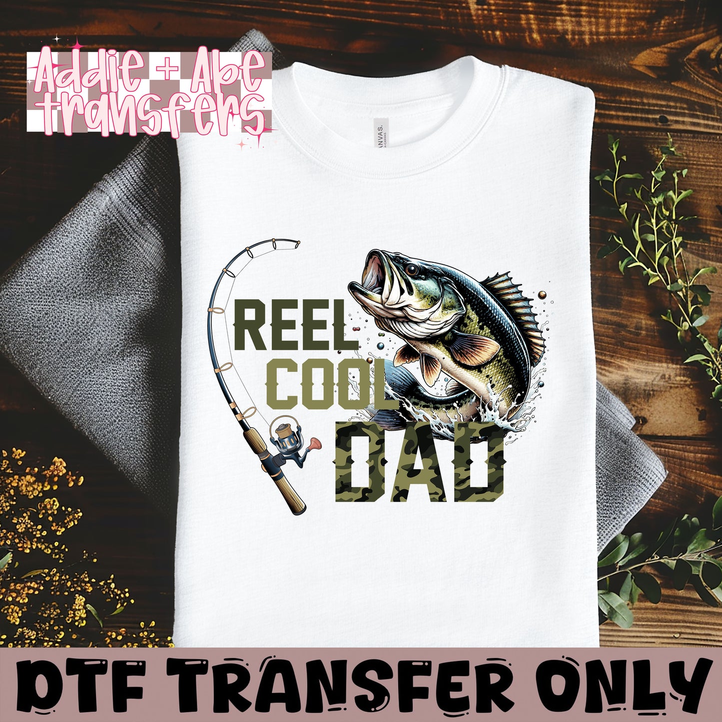 Reel Cool Dad Personalized DTF Transfer