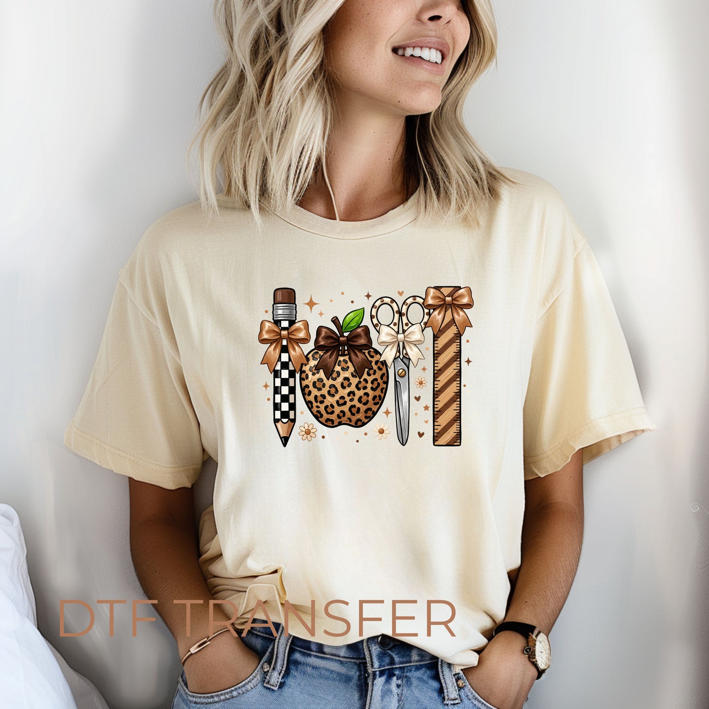Teacher Animal Print DTF Transfer