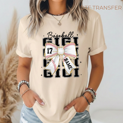 Baseball Gigi Custom DTF Transfer