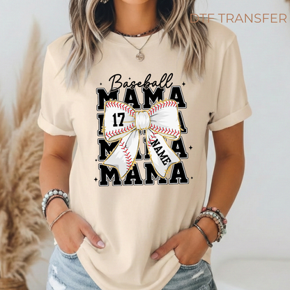 Baseball Mama Personalized DTF Transfer