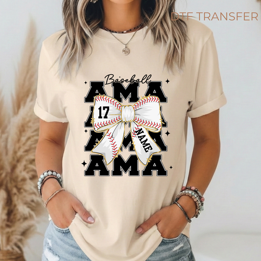 Baseball Ama Custom DTF Transfer