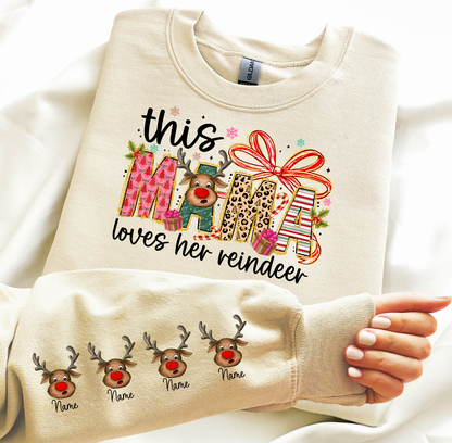 This Mama Loves her Reindeer Custom DTF Transfer
