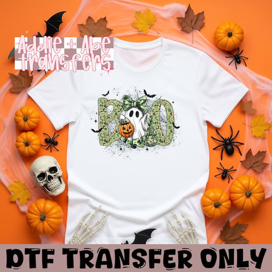 Camo Boo Girls Halloween DTF