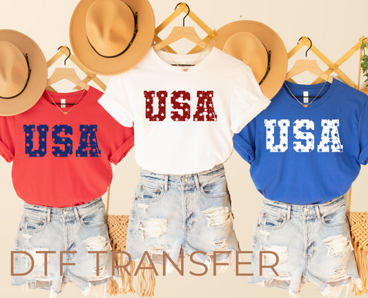 USA Distressed DTF Transfer
