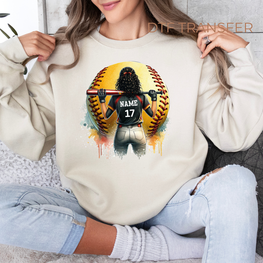 Softball Personalized DTF Transfer