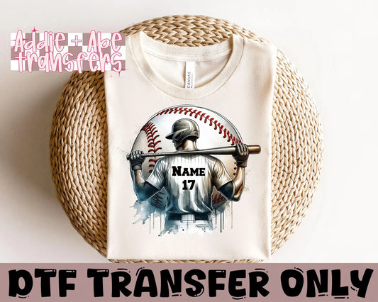 Baseball Player Customized DTF transfer