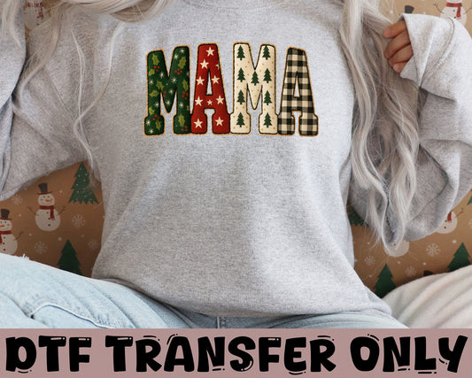 Mama Christmas DTF Transfer