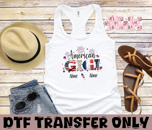 American Gigi Custom DTF Transfer