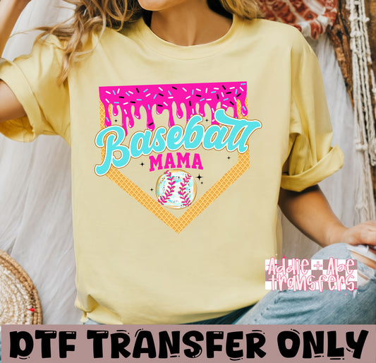 Baseball Mama DTF Transfer