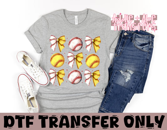 Baseball and Softball Croquette DTF Transfer