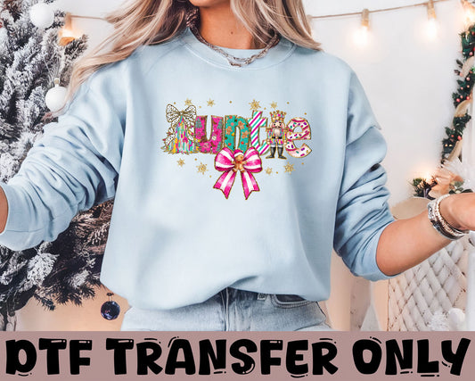Auntie Christmas DTF Transfer