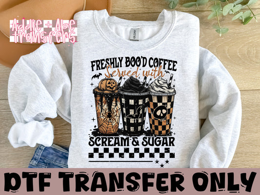 Freshly Boo'd Coffee DTF Transfer