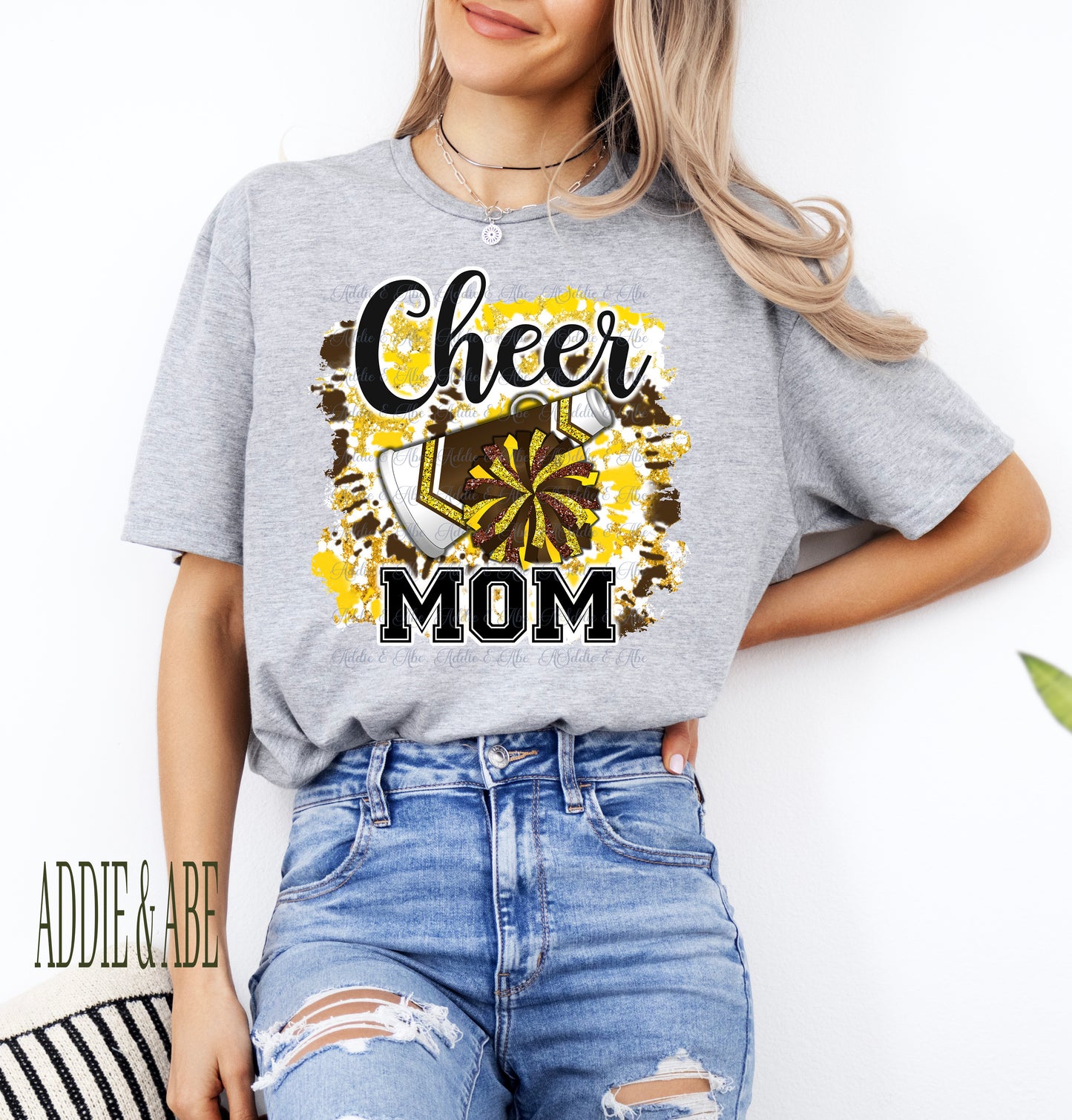 Cheer Mom Gold/Brown DTF Transfer