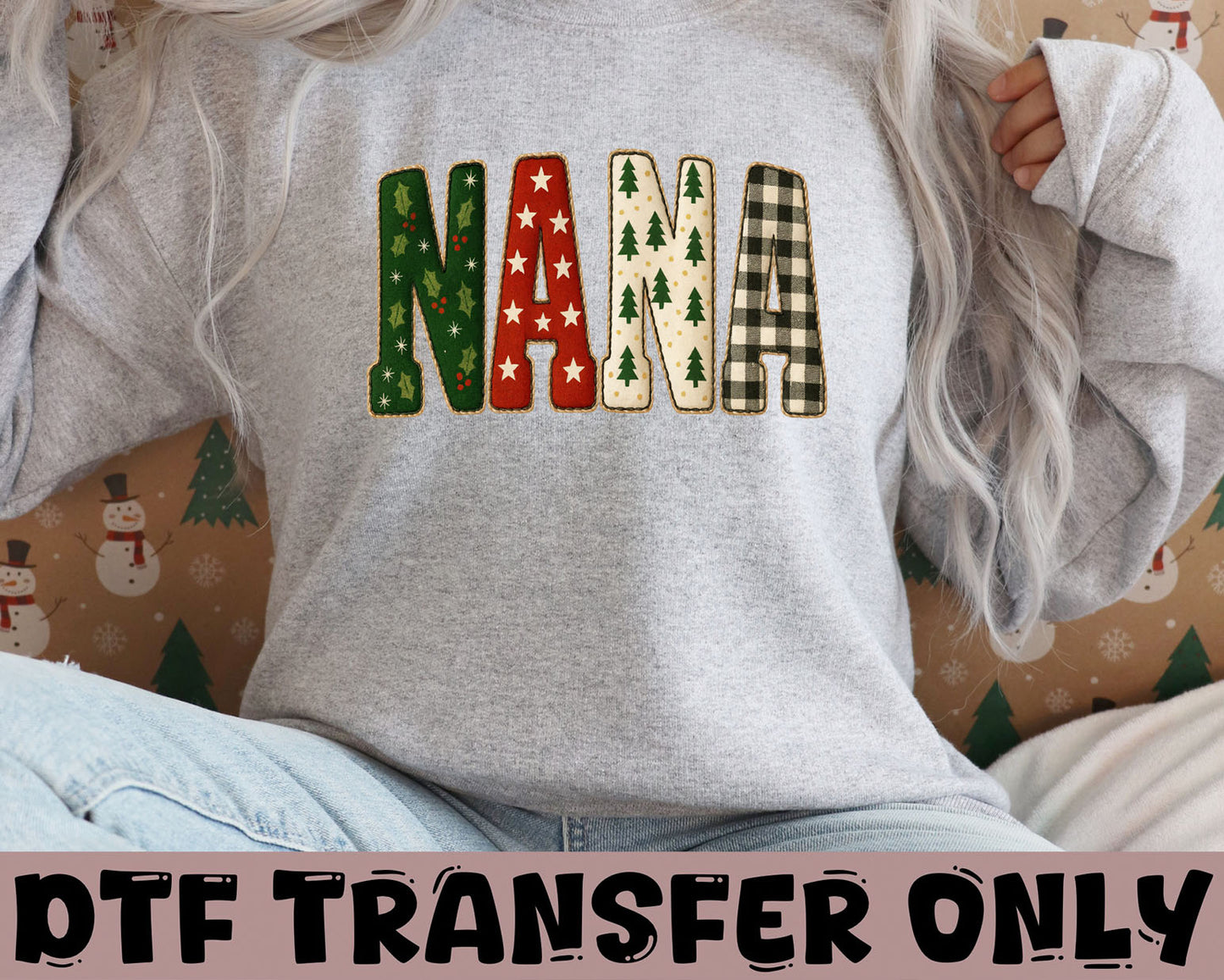 Nana Christmas DTF Transfer