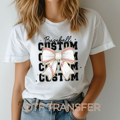 Custom Baseball DTF Transfer