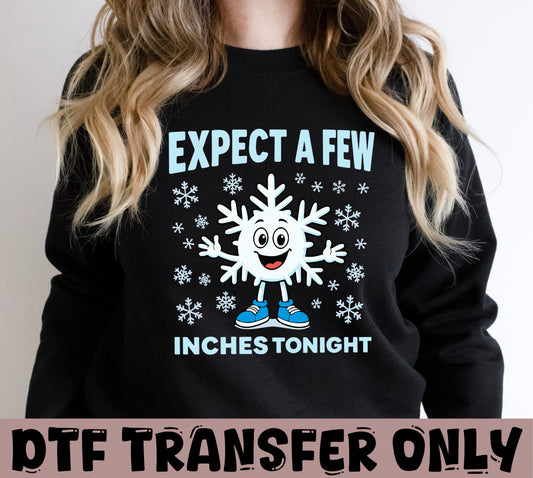 Expect a few inches tonight DTF Transfer