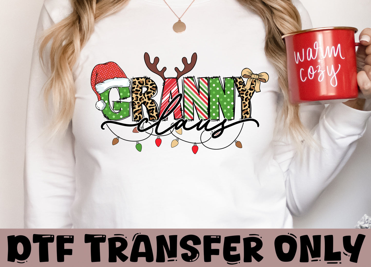 Granny Claus DTF Transfer