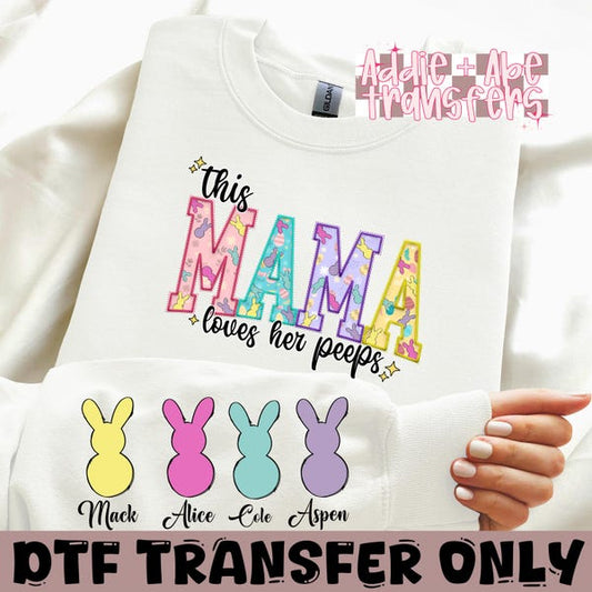 This Mama Loves her Peeps DTF Transfer