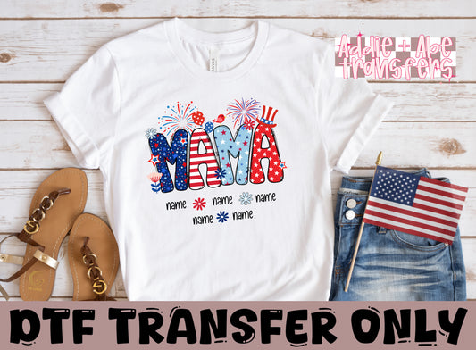 MAMA Patriotic DTF Transfer