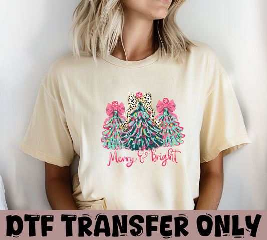 Merry & Bright DTF Trnasfer