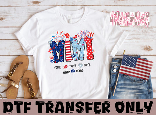 MIMI Patriotic DTF Transfer