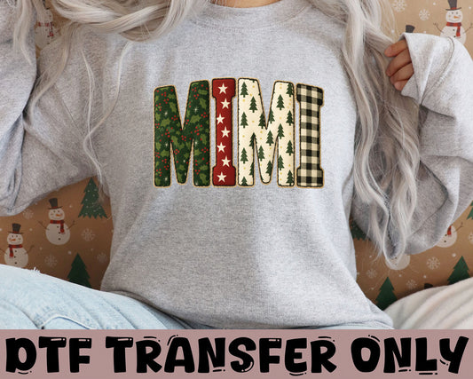 Mimi Christmas DTF Transfer