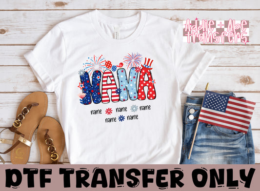 NANA Patriotic DTF Transfer