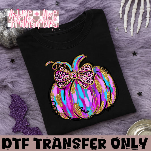 Neon Pumpkin DTF Transfer