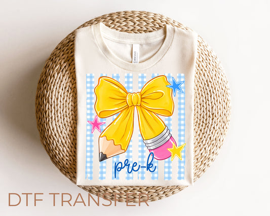 Pre-K Bow DTF Transfer