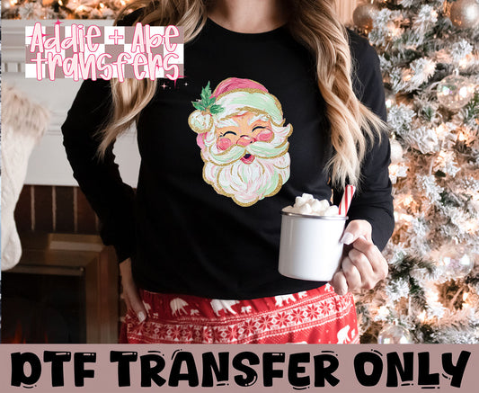 Santa Watercolor DTF Transfer