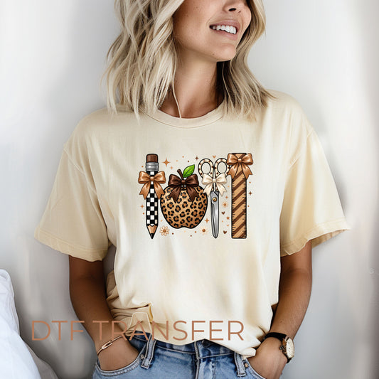Teacher Animal Print DTF Transfer