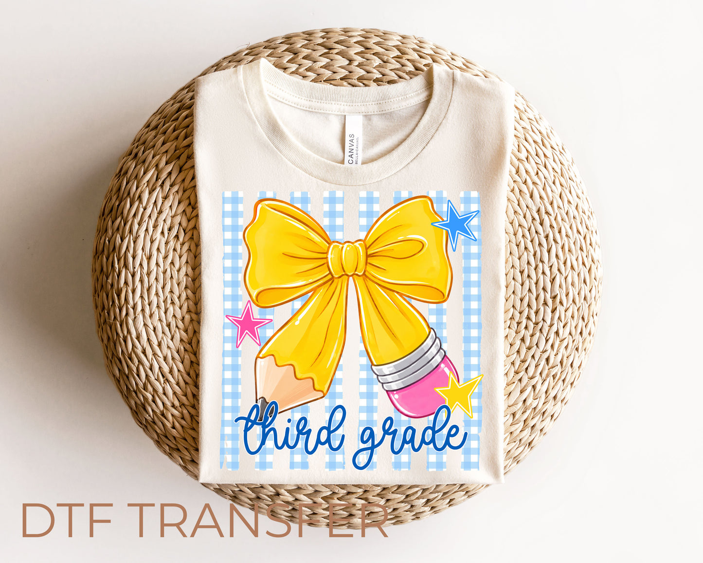 Third Grade Bow DTF Transfer
