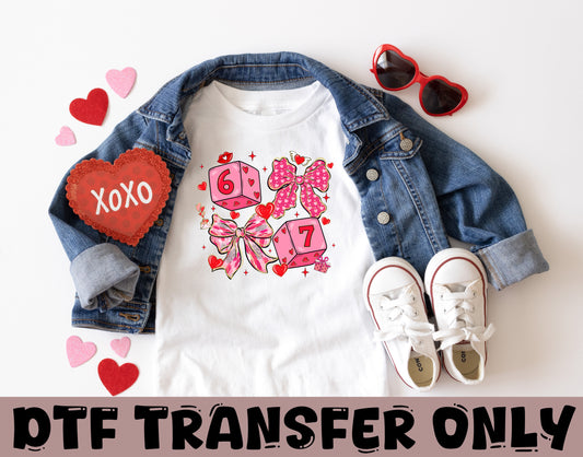 6 7 Valentine's Day DTF Transfer