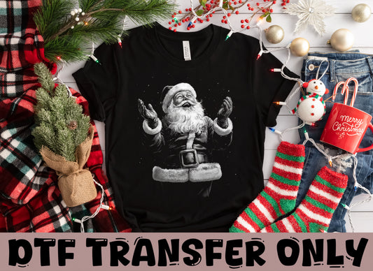 Santa all white DTF Transfer
